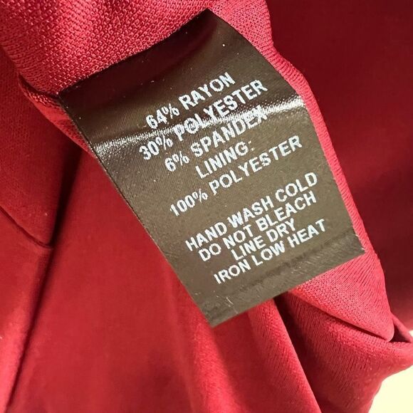 Lulus Hello World Sleeveless V Neck Skater Midi Dress Fit & Flare Burgundy M - Picture 8 of 10